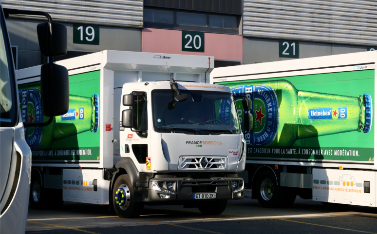 Arrivée des camions électriques Bonneuil